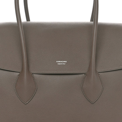 Salvatore Ferragamo Calfskin East West Tote Bag Clay 5 of 10