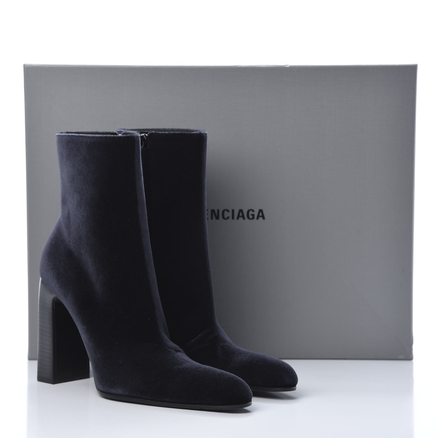 Balenciaga Smooth Velvet Ankle Boots 39 Black 9 of 9