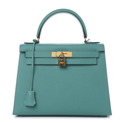 Hermes Epsom Kelly Sellier 28 Bleu Paon 1 of 36