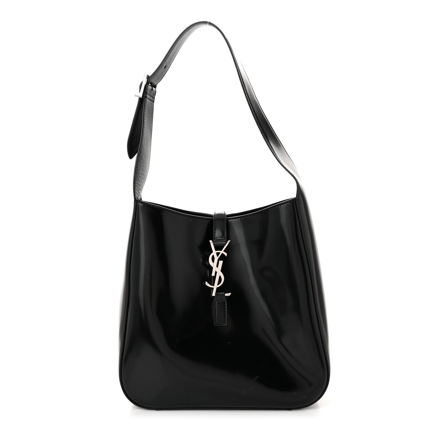 Saint Laurent Patent Small Le 5 A 7 Supple Hobo Black 1 of 11