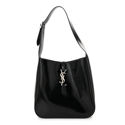 Saint Laurent Patent Small Le 5 A 7 Supple Hobo Black 1 of 11
