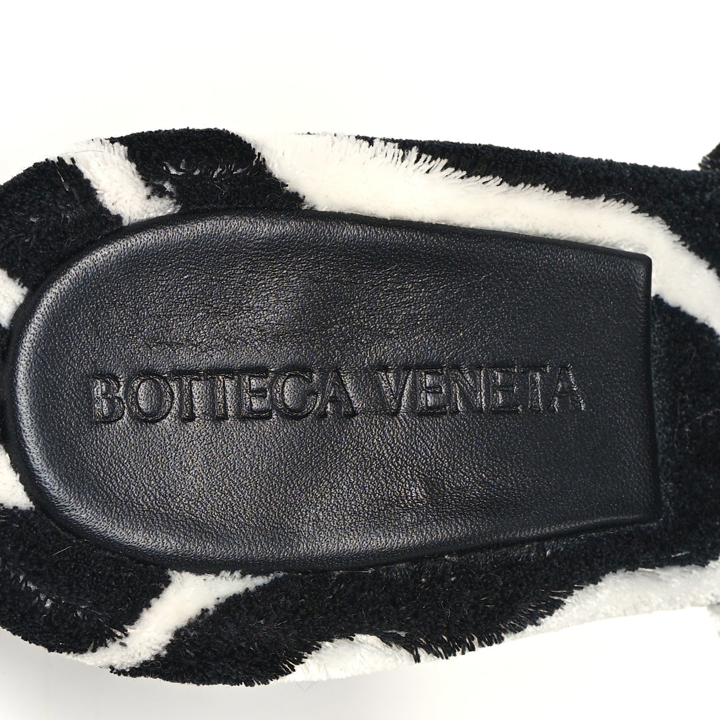 Microfiber Stretch Pose Mule Sandals 37 White Zebra