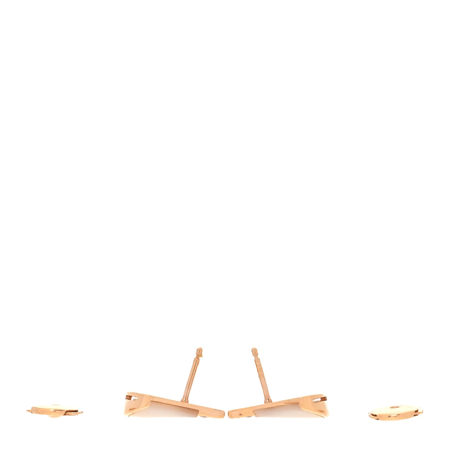 18K Rose Gold Diamond Mother of Pearl Divas' Dream Stud Earrings
