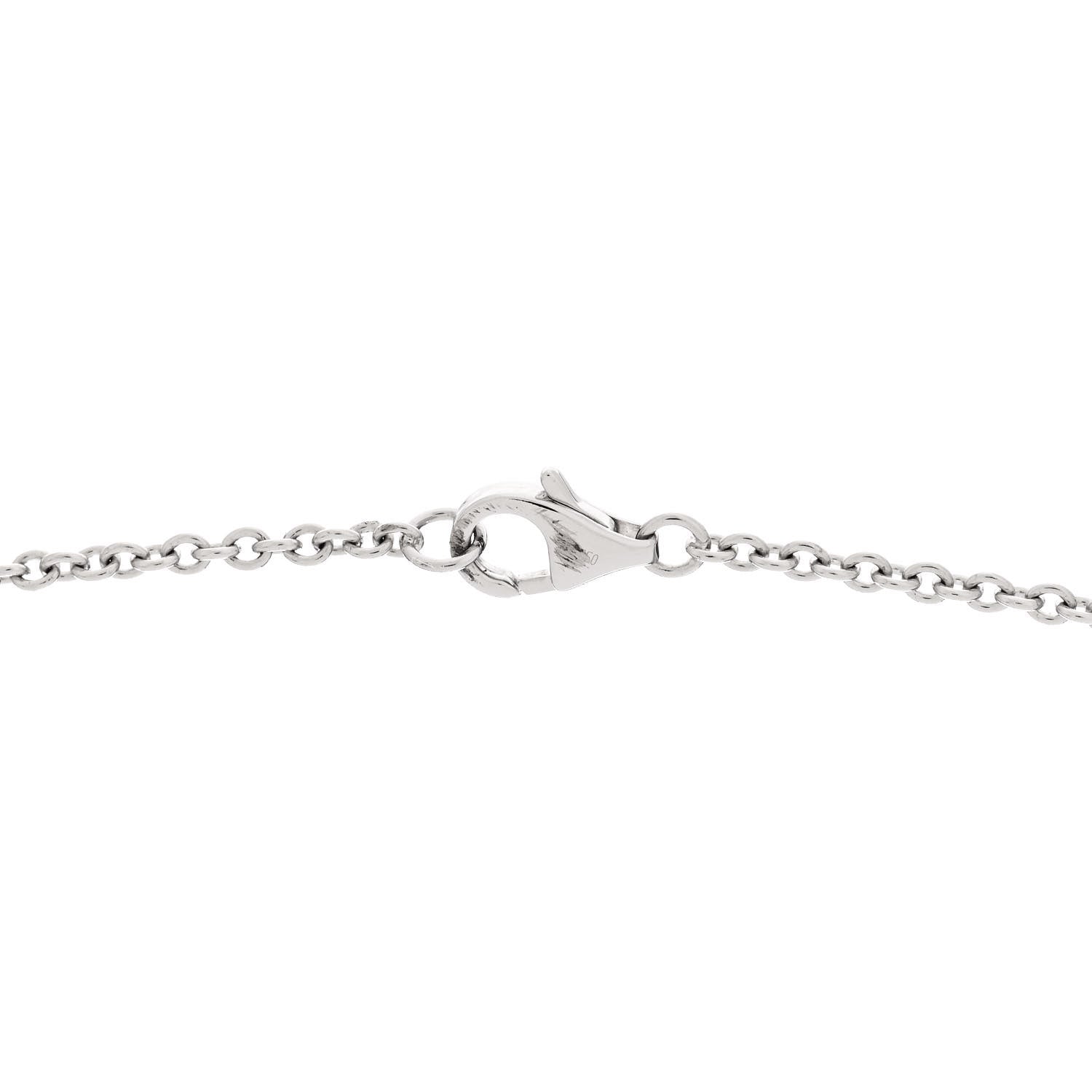 Cartier 18K White Gold Interlocking LOVE Necklace 6 of 6