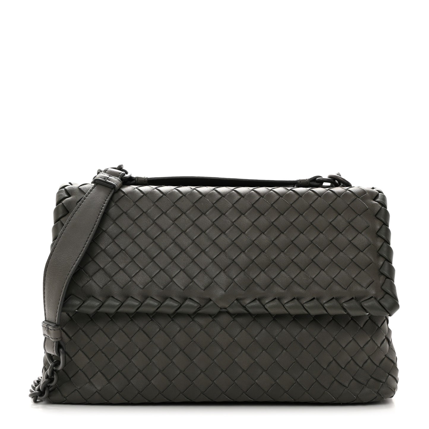Nappa Intrecciato Medium Olimpia Bag Steel