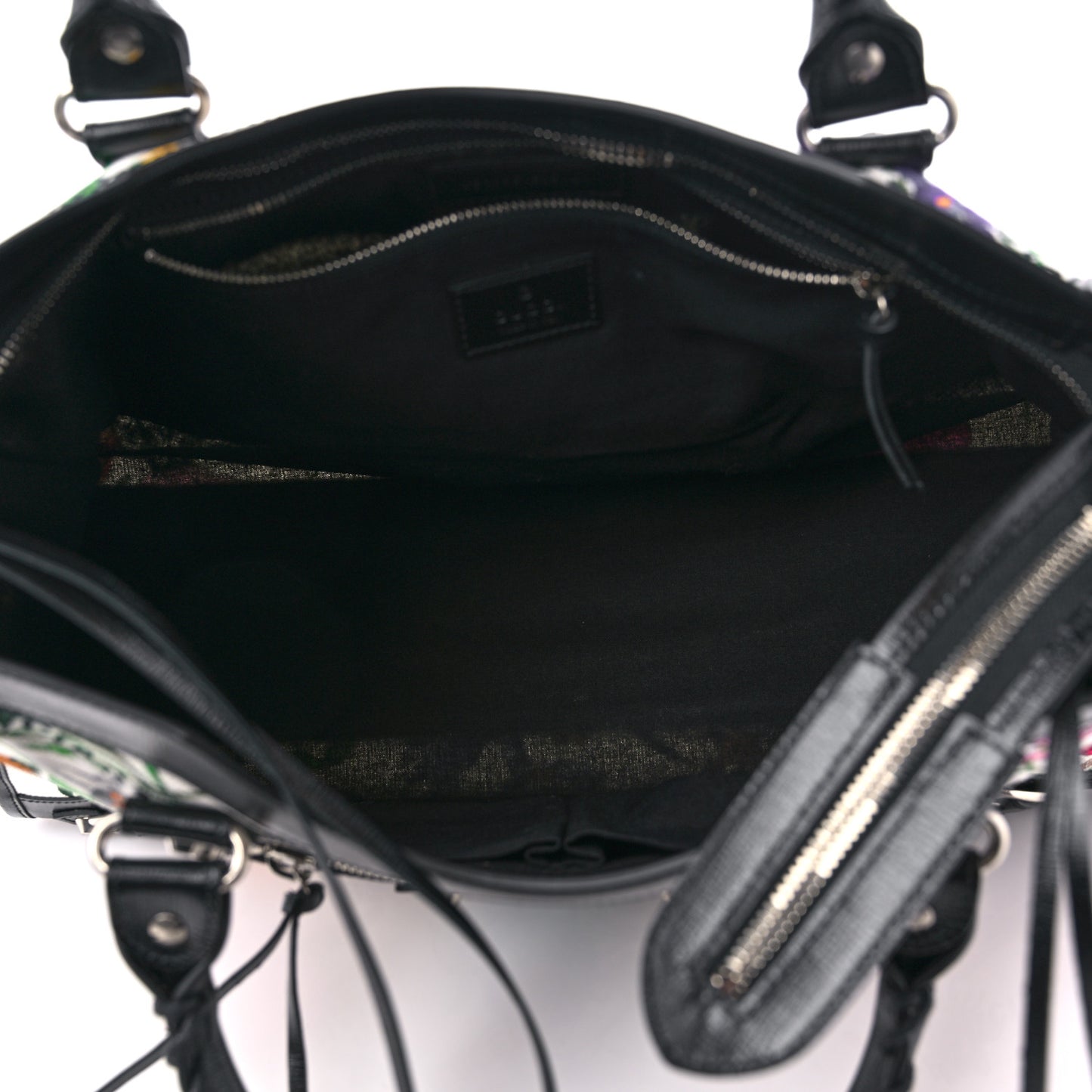 X GUCCI Canvas Azalea Calfskin Flora Logo Print Neo Classic Silver Hardware Medium City White Multicolor Black