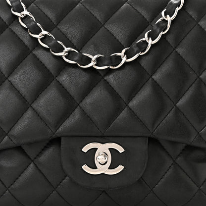 Chanel Lambskin Quilted Jumbo Single Flap Black 8 of 15