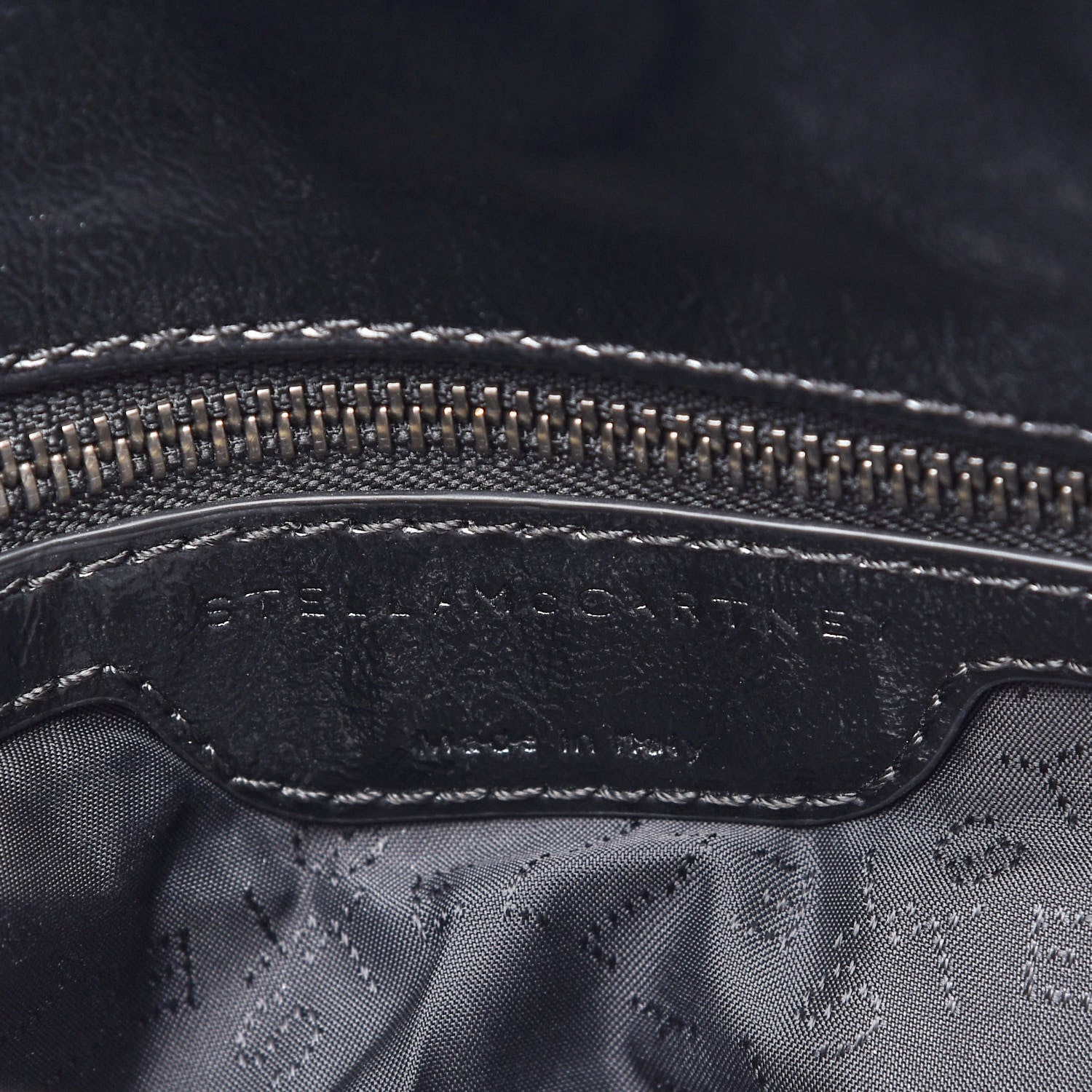 Stella McCartney Patent Eco Alter Nappa Quilted Small Falabella Tote Black 8 of 9
