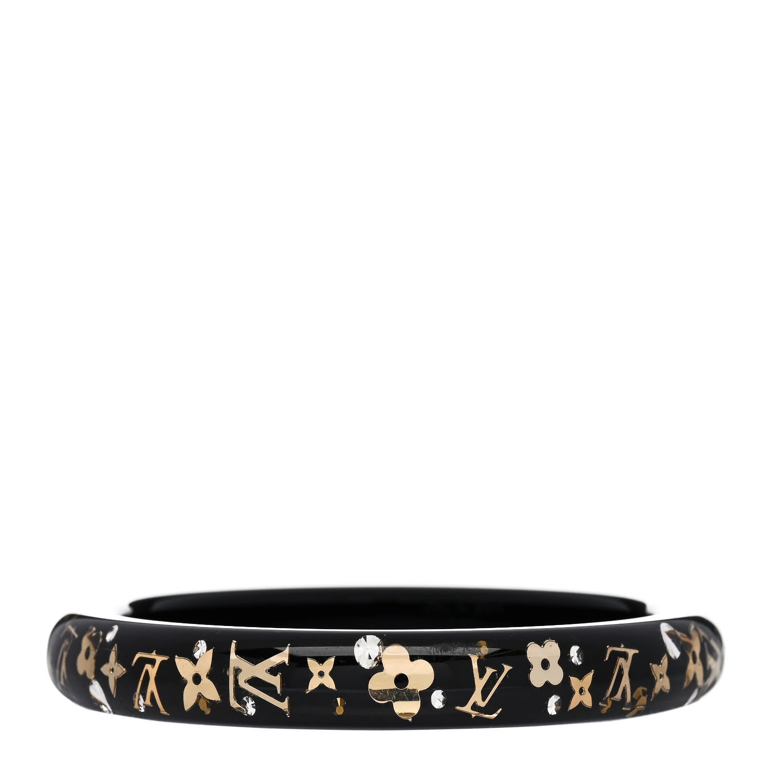 Louis Vuitton Resin Swarovski Small Inclusion Bracelet PM Black 3 of 5