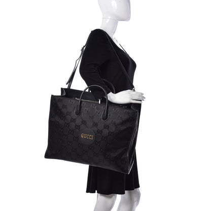 Gucci Econyl Nylon Monogram Large Off The Grid Tote Bag Black 3 of 9