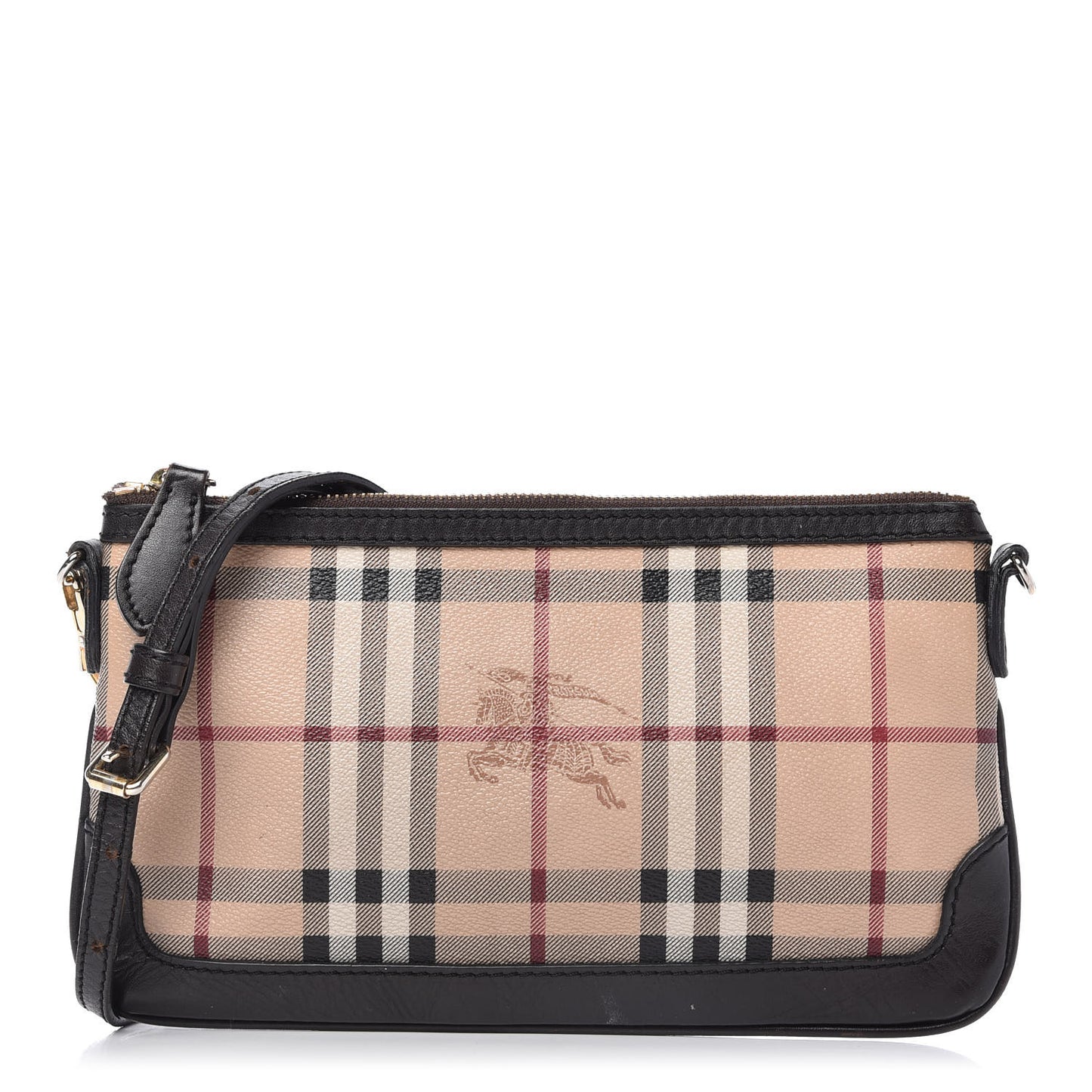 Haymarket Check Small Peyton Crossbody Clutch Bag Black