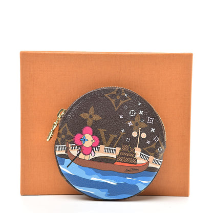 Louis Vuitton Monogram 2019 Christmas Animation Round Coin Purse Blue 8 of 8