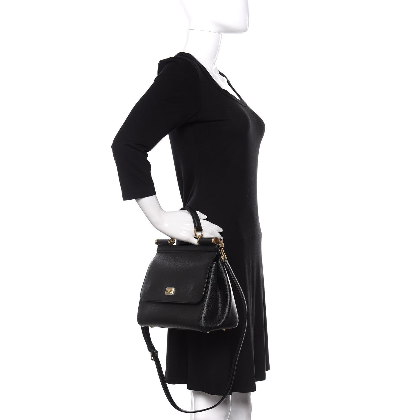Dauphine Medium Miss Sicily Satchel Black