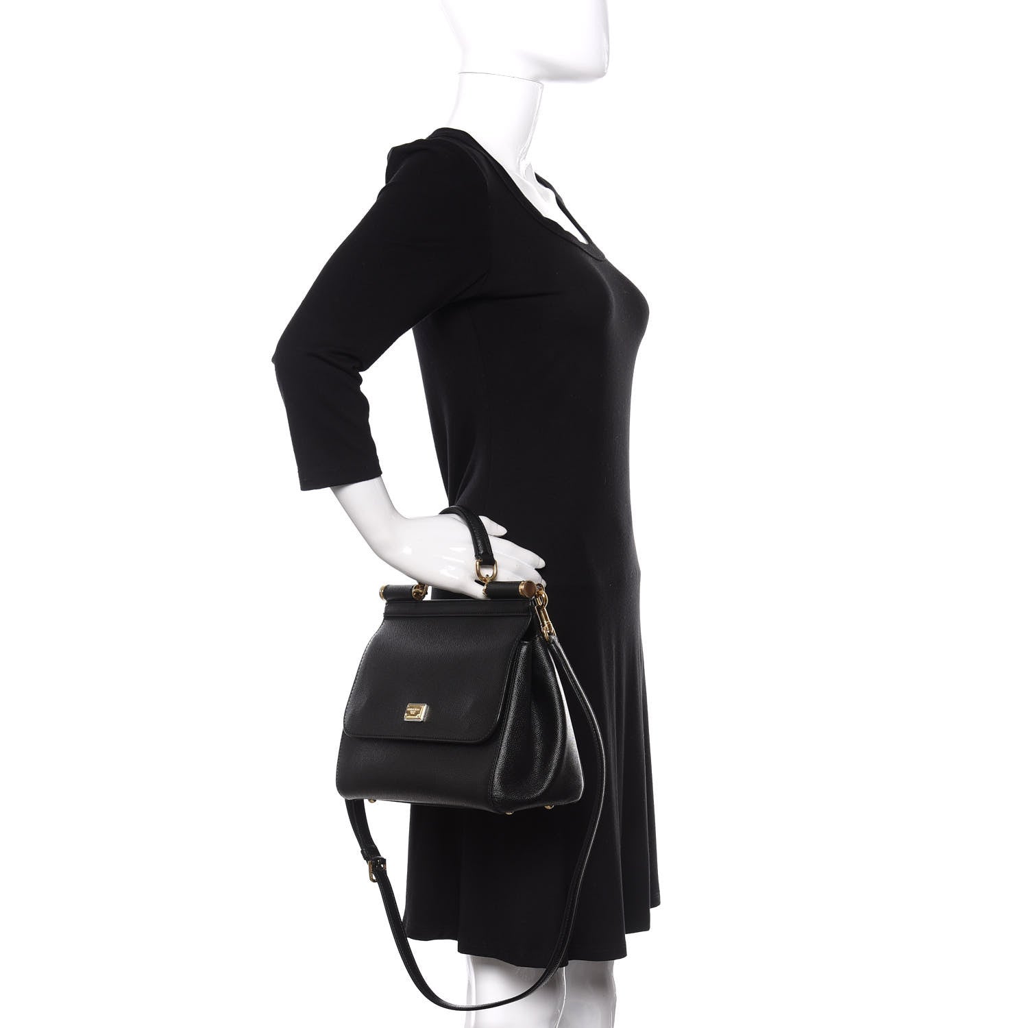 Dolce & Gabbana Dauphine Medium Miss Sicily Satchel Black 4 of 12
