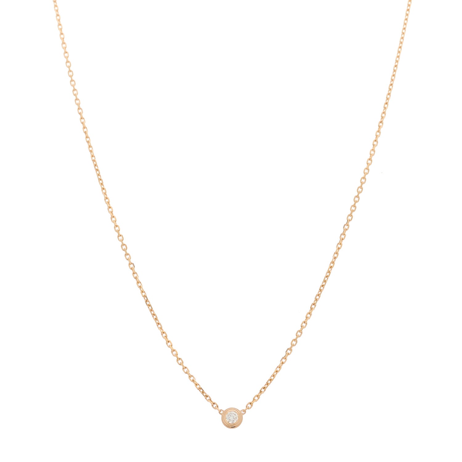 Cartier 18K Pink Gold Diamond XS D'Amour Pendant Necklace 1 of 6