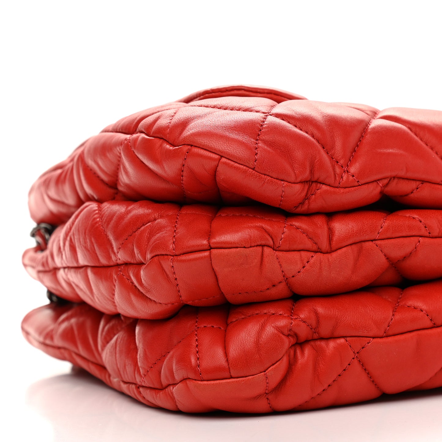 Lambskin Quilted Chanel 3 Maxi Flap Bag Red