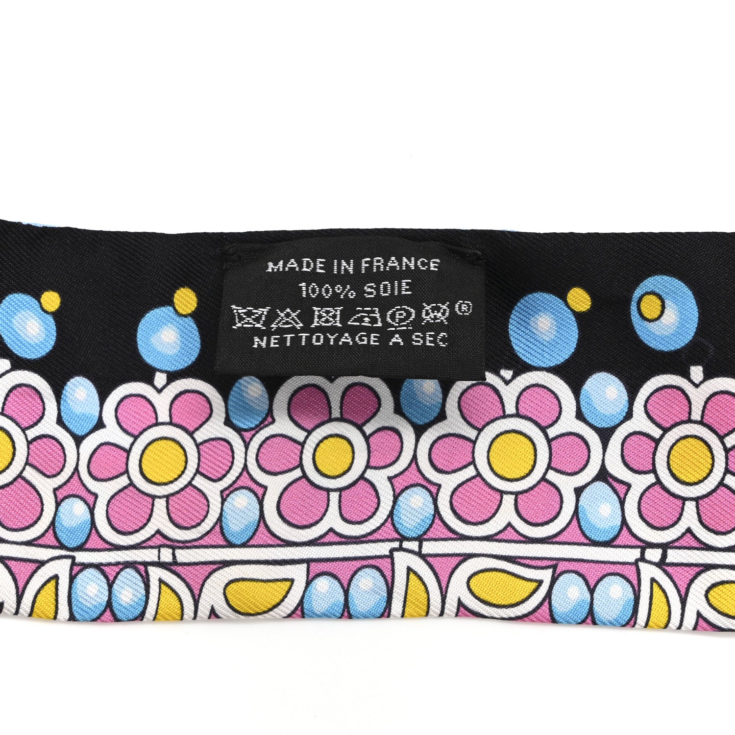 Hermes Silk Parures Des Maharajas Twilly Ciel Black Rose Vif 3 of 4