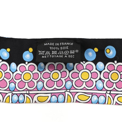 Hermes Silk Parures Des Maharajas Twilly Ciel Black Rose Vif 3 of 4