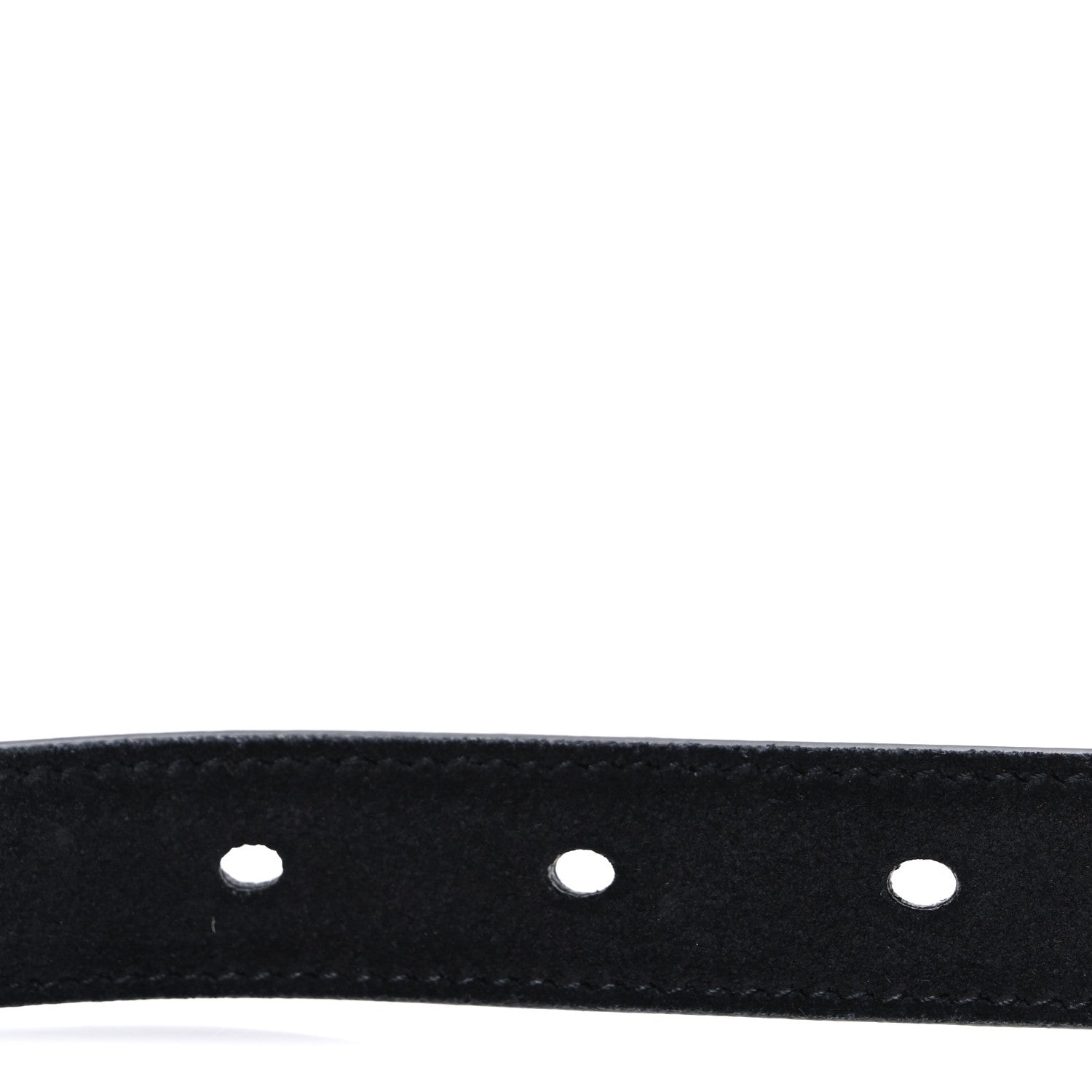 Saint Laurent Suede Monogram Cassandre Extra Thin Square Buckle Belt 85 34 Black 3 of 6