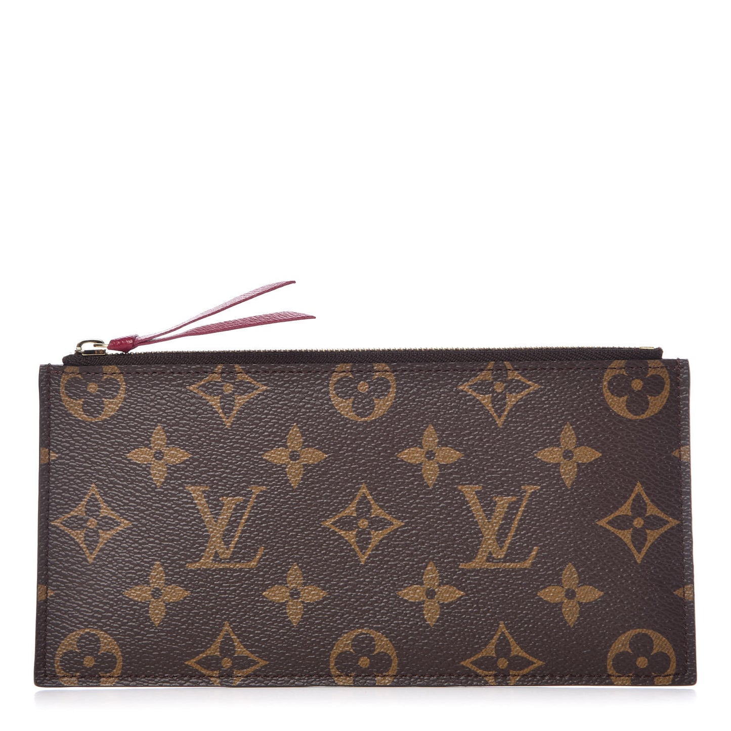 Monogram Felicie Chain Wallet Zippered Insert Fuchsia