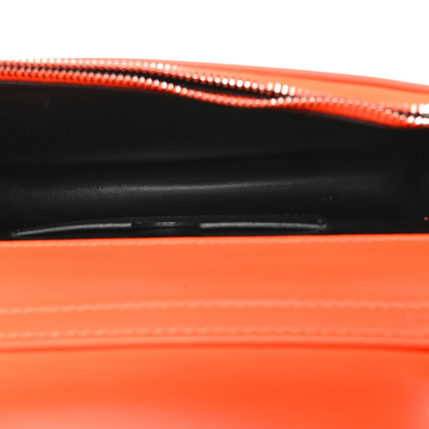 Calfskin Jitney 0.5 Cash Inside Crossbody Bag Orange