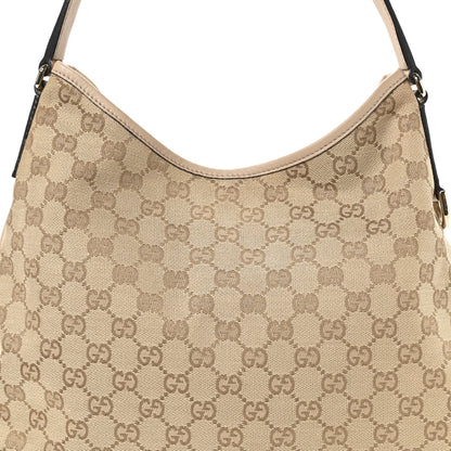 Gucci Monogram Medium New Britt Hobo Beige 7 of 12