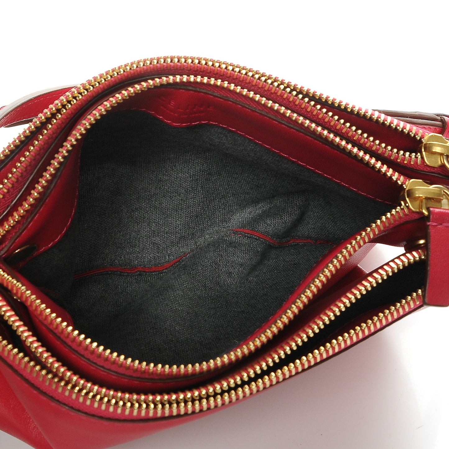 Lambskin Small Trio Crossbody Bag Fuchsia