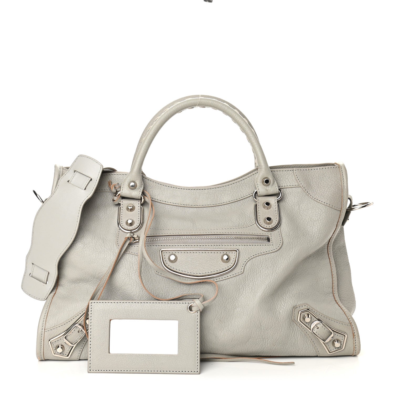 Balenciaga Chevre Silver Metallic Edge Hardware City Gris Glace 1 of 10