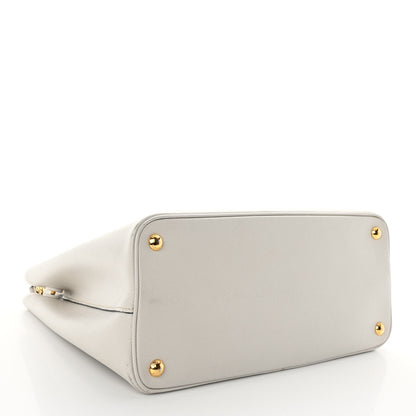 Prada Saffiano Cuir Medium Double Handle Bag Talco 4 of 10