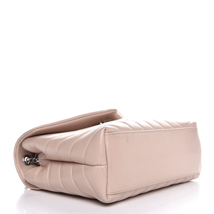 Saint Laurent Calfskin Y Quilted Monogram Small Loulou Chain Satchel Rose Antic 5 of 9