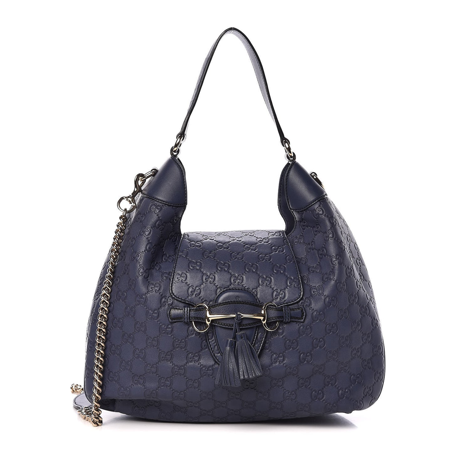 Guccissima Medium Emily Hobo Blue
