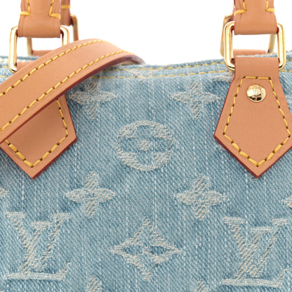 Louis Vuitton Monogram Denim Nano Speedy Sky Blue 7 of 9