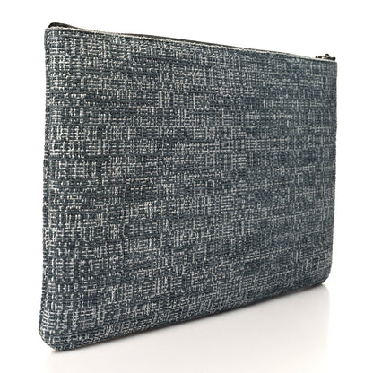 Chanel Canvas Medium Deauville Cosmetic Pouch Grey 3 of 9