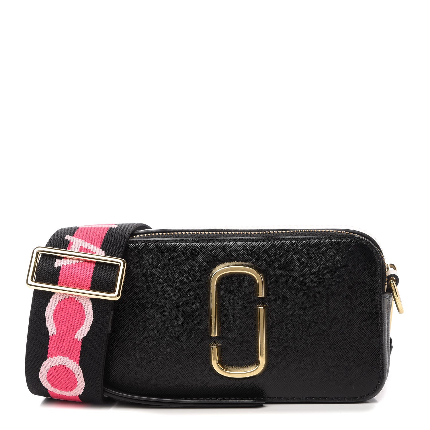 Marc Jacobs Saffiano Snapshot Camera Bag Black Grey 1 of 10