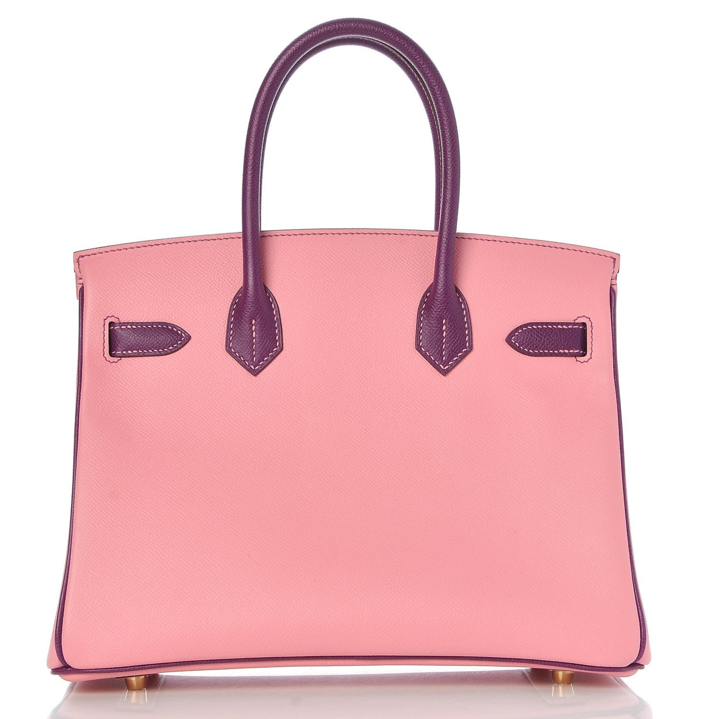 Epsom Horseshoe Bi Color Birkin 30 Rose Confetti Anemone