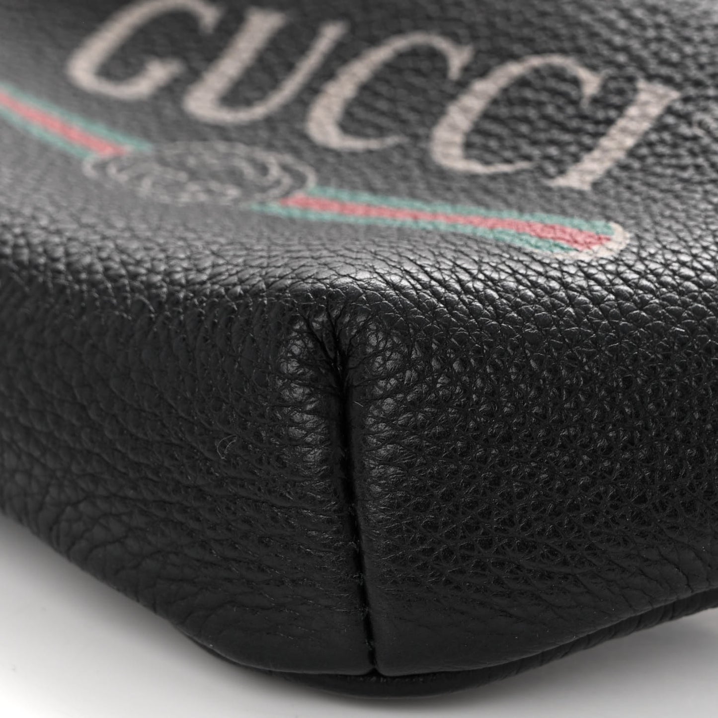Grained Calfskin Small Logo Belt Bag Black