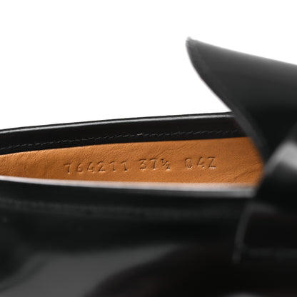 Gucci Cordovan Lux Womens Horsebit 45mm Platform Loafers 37.5 Black 11 of 12