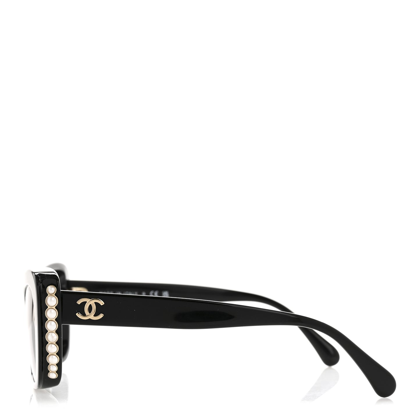 Acetate Pearl Cat Eye CC Sunglasses 5481-H-A Black