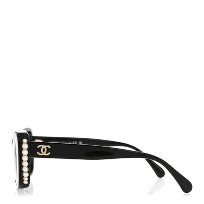 Chanel Acetate Pearl Cat Eye CC Sunglasses 5481-H-A Black 3 of 7