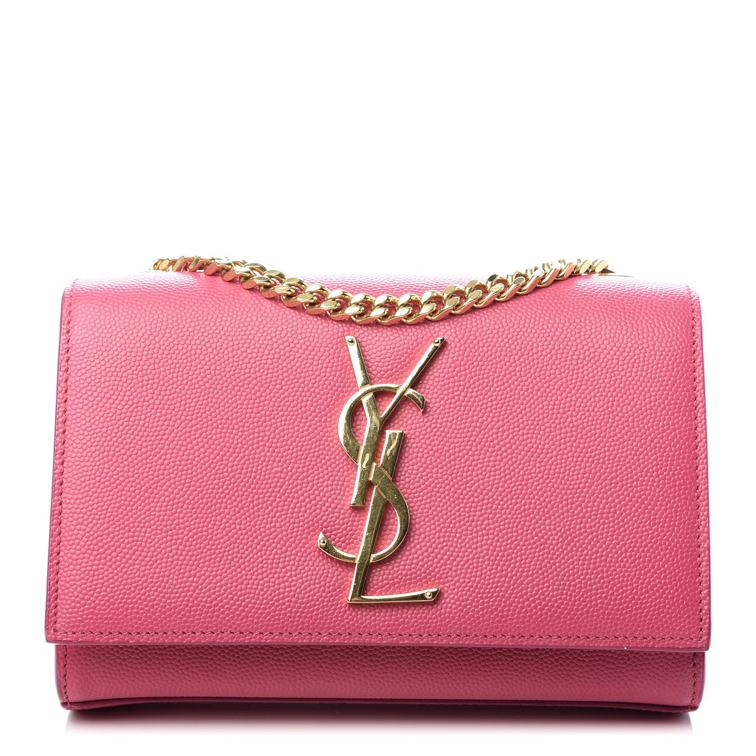 Saint Laurent Grain De Poudre Small Monogram Kate Satchel Bubblegum 1 of 9
