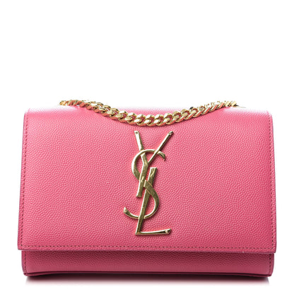 Saint Laurent Grain De Poudre Small Monogram Kate Satchel Bubblegum 1 of 9