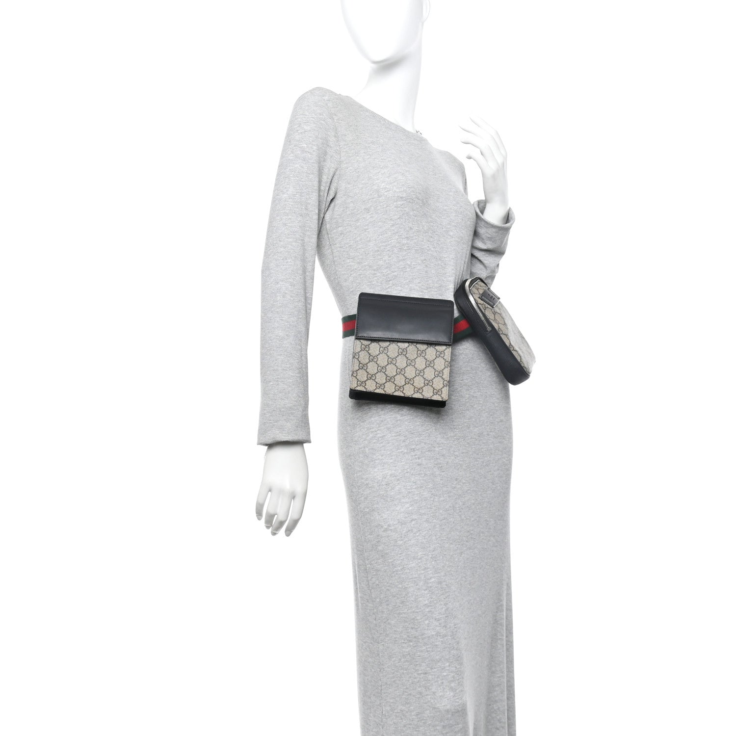 Gucci GG Supreme Monogram Web Belt Bag Black 3 of 13