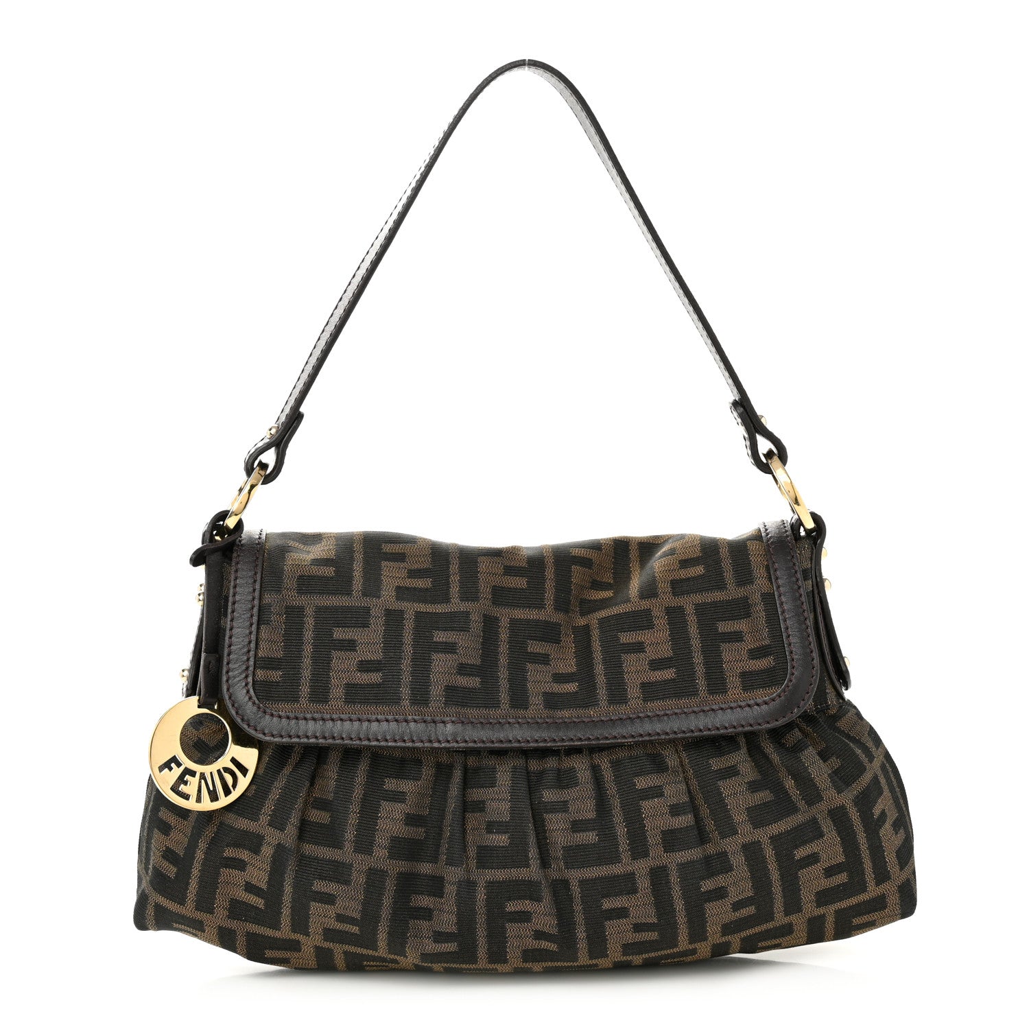 Fendi Zucca Small Chef Shoulder Bag Tobacco 1 of 14