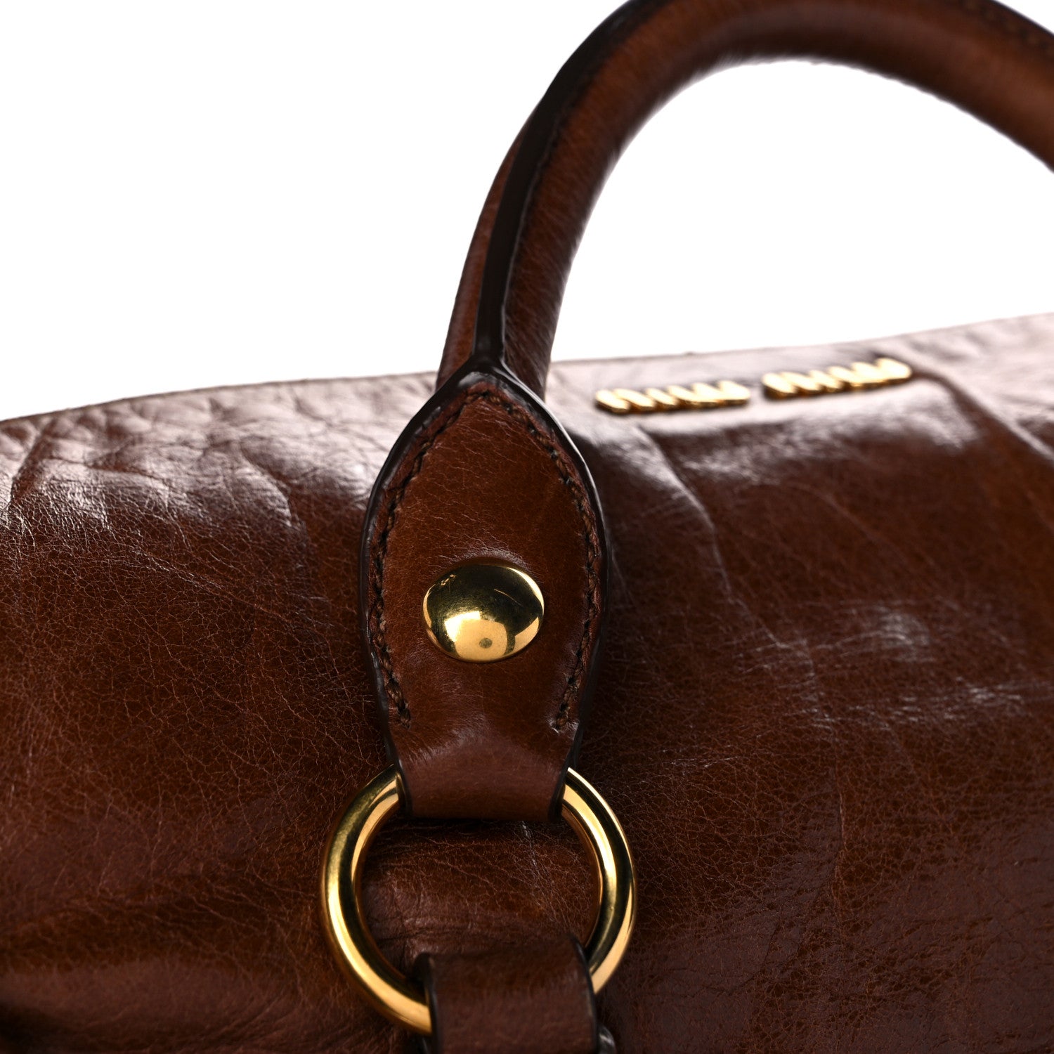 Miu Miu Vitello Lux Medium Bow Bag Palissandro 20 of 25