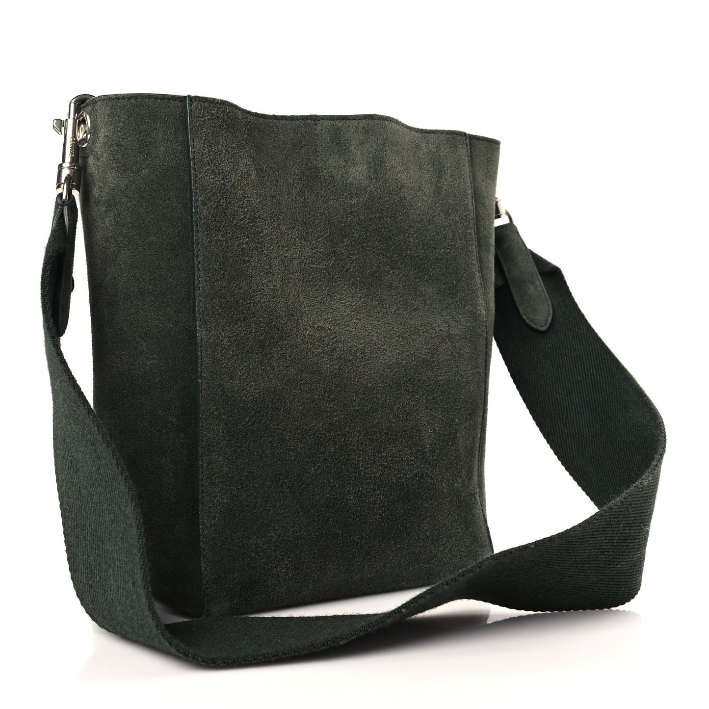 Suede Calfskin Sangle Bucket Bag Amazone
