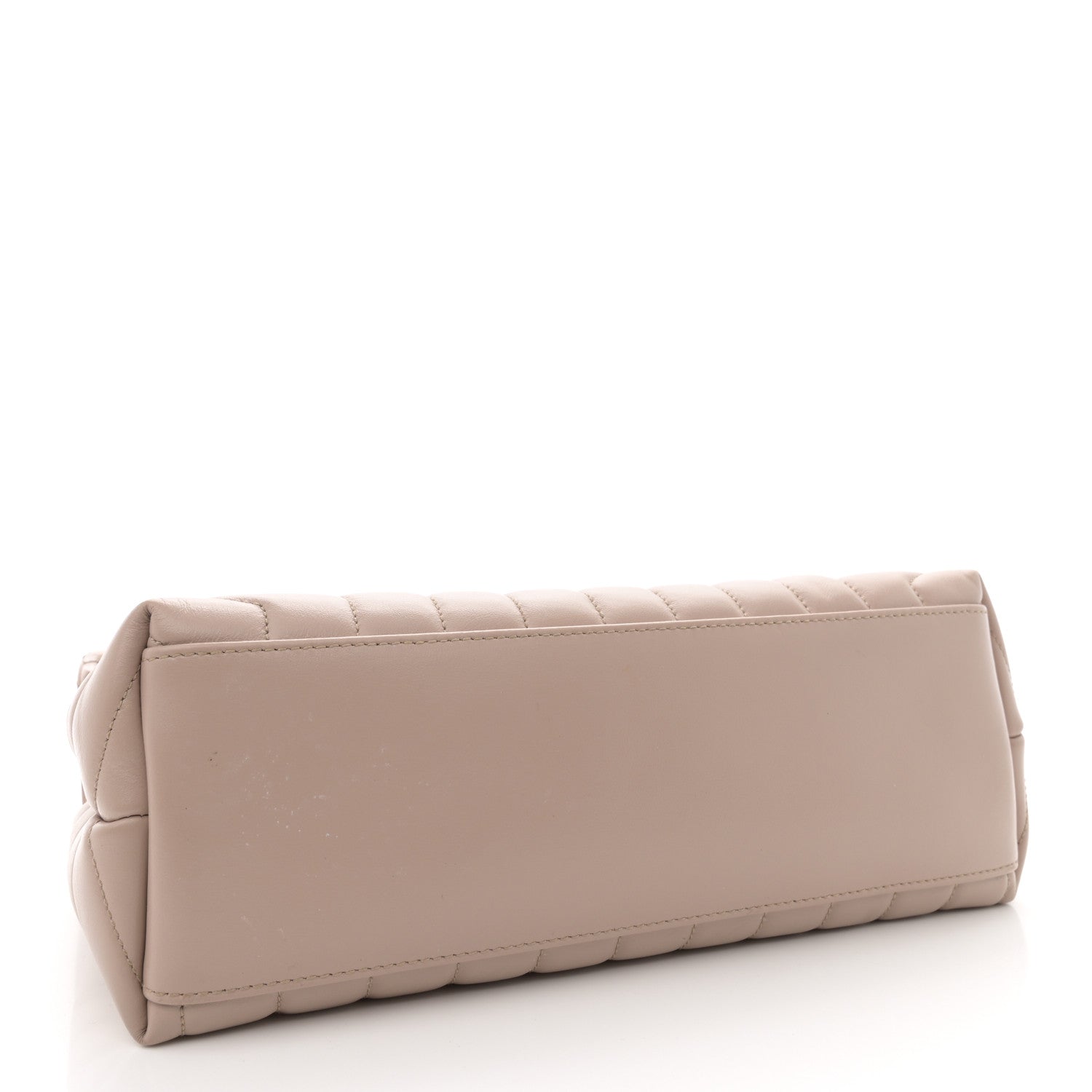 Saint Laurent Calfskin Y Quilted Monogram Medium Loulou Chain Satchel Light Natural 4 of 13
