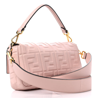Fendi Nappa FF 1974 Embossed Baguette Rosa Quarzo 3 of 8