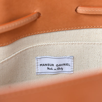 Mansur Gavriel Vegetable Tanned Calfskin Large Sun Bag Camello 8 of 9