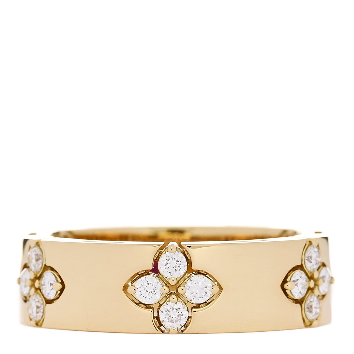 18K Yellow Gold Diamond Medium Love in Verona Band Ring 53 6.5