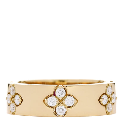 Roberto Coin 18K Yellow Gold Diamond Medium Love in Verona Band Ring 53 6.5 1 of 5